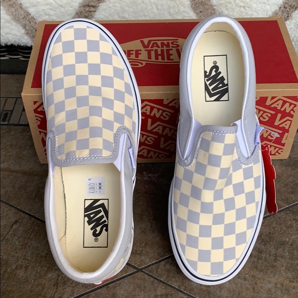 Vans Other - VANS CLASSIC SLIP ON CHECKERBOARD GREY DAWN men’s